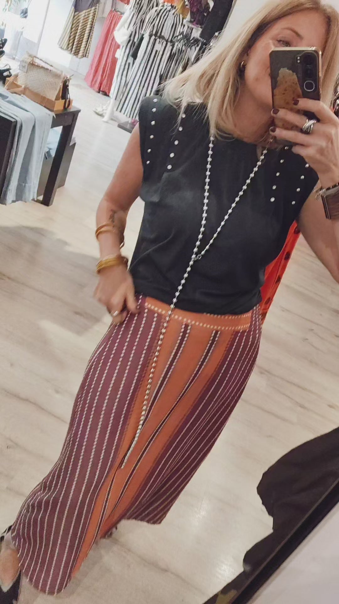 Falda Larga Boho "Ethnic Stripes