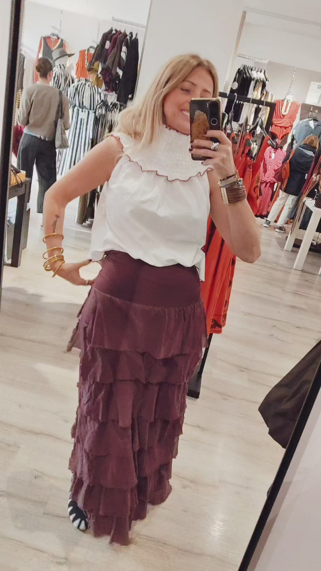 FALDA BOHO VOLANTES