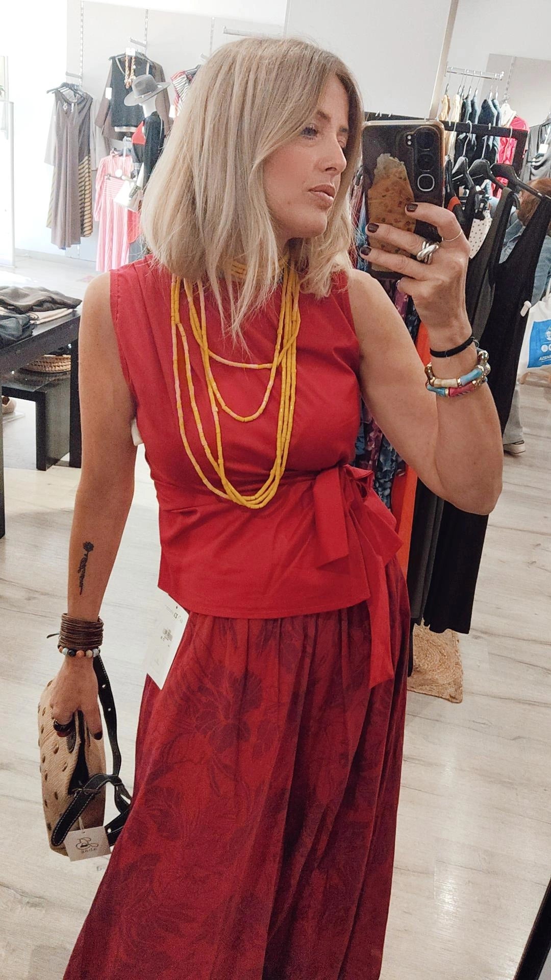 TOP LAZO ROJO