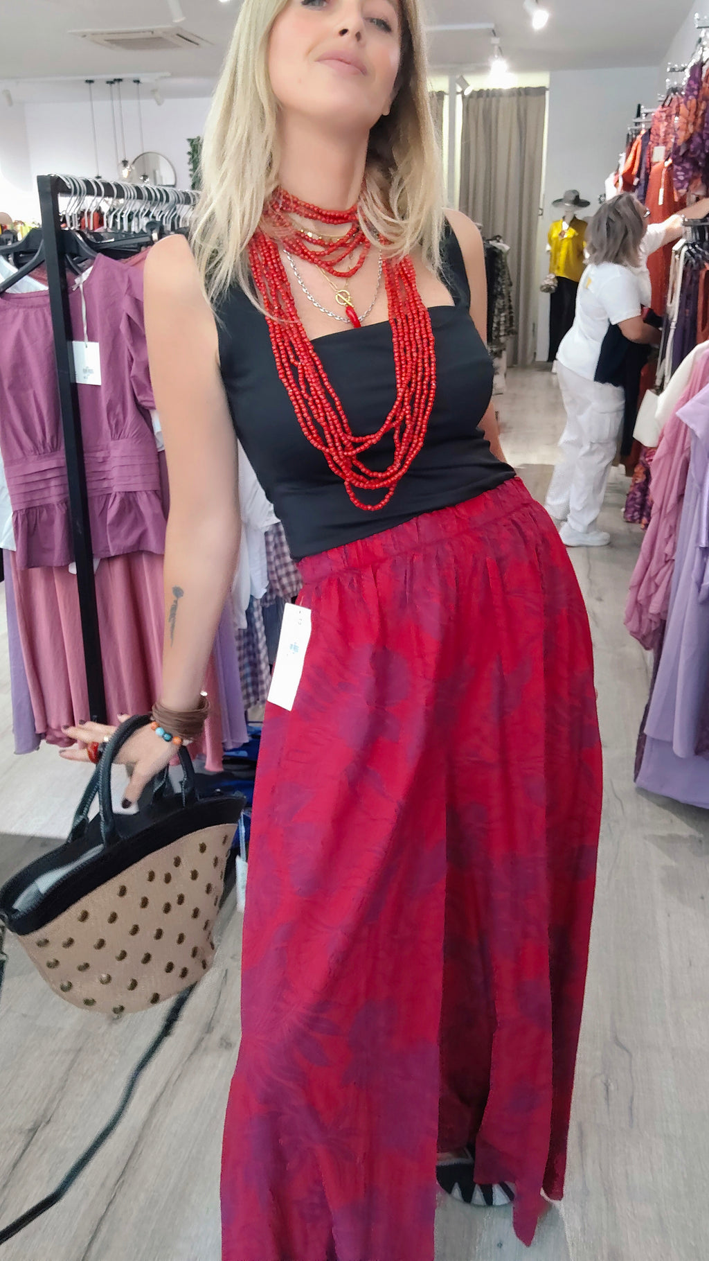 PANTALÓN PALAZZO ROJO