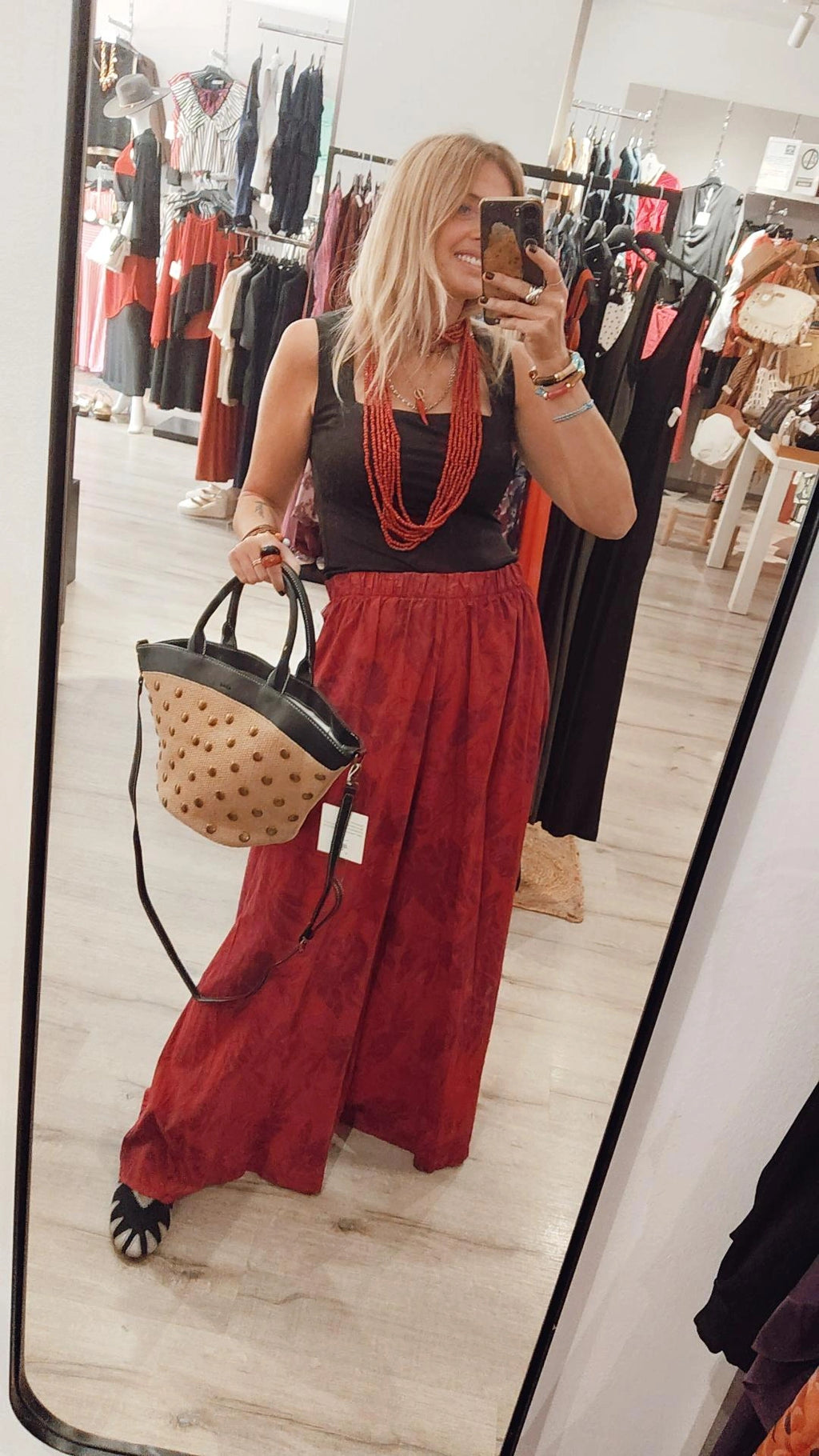 PANTALÓN PALAZZO ROJO