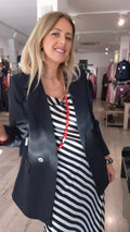 CHAQUETA CRUZADA NEGRA
