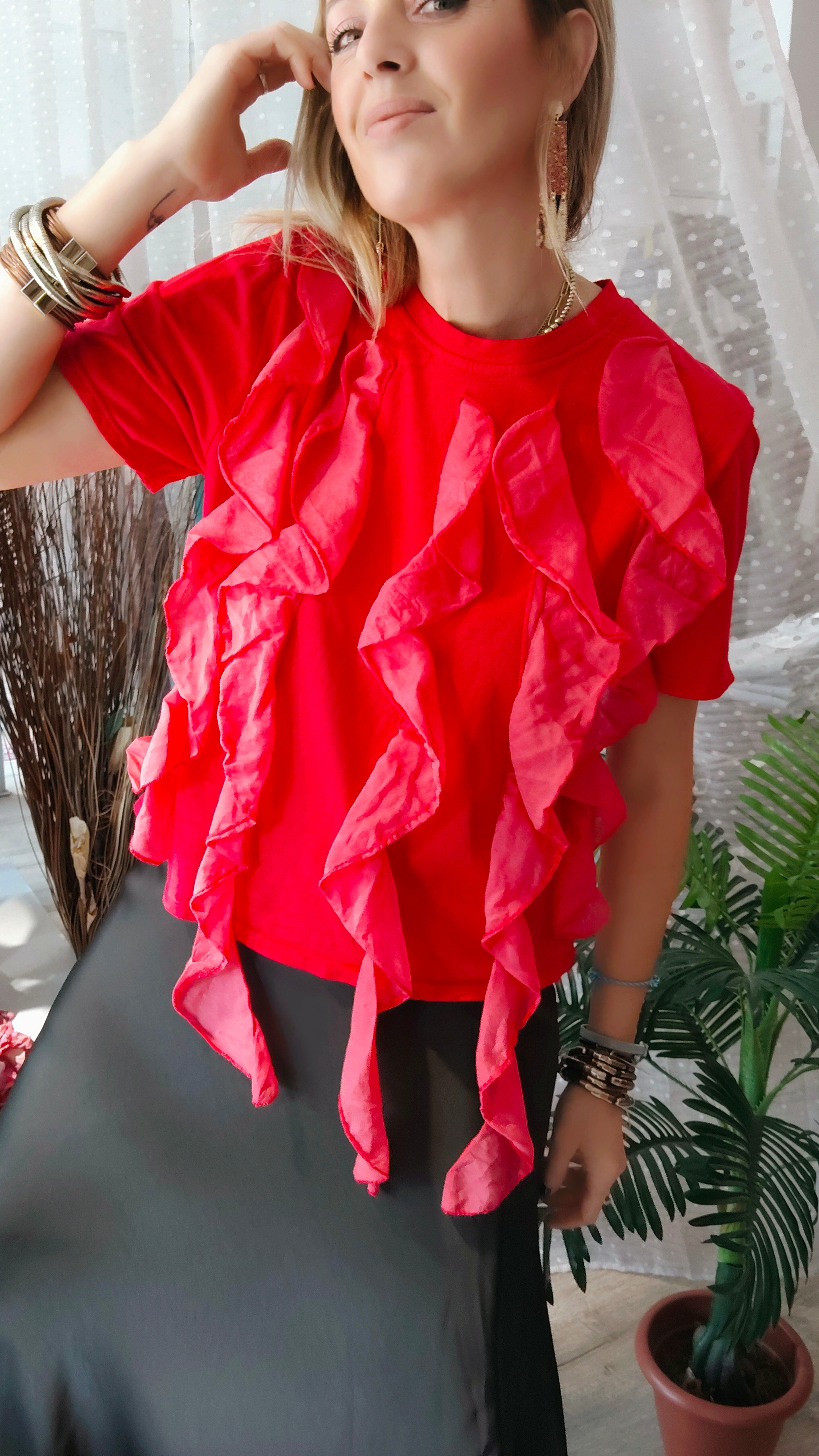 CAMISETA LAZO ROJA