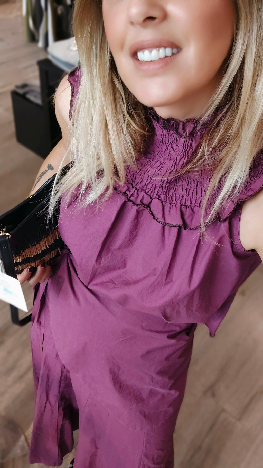 BLUSA AITANA NIDO DE ABEJA FRESA