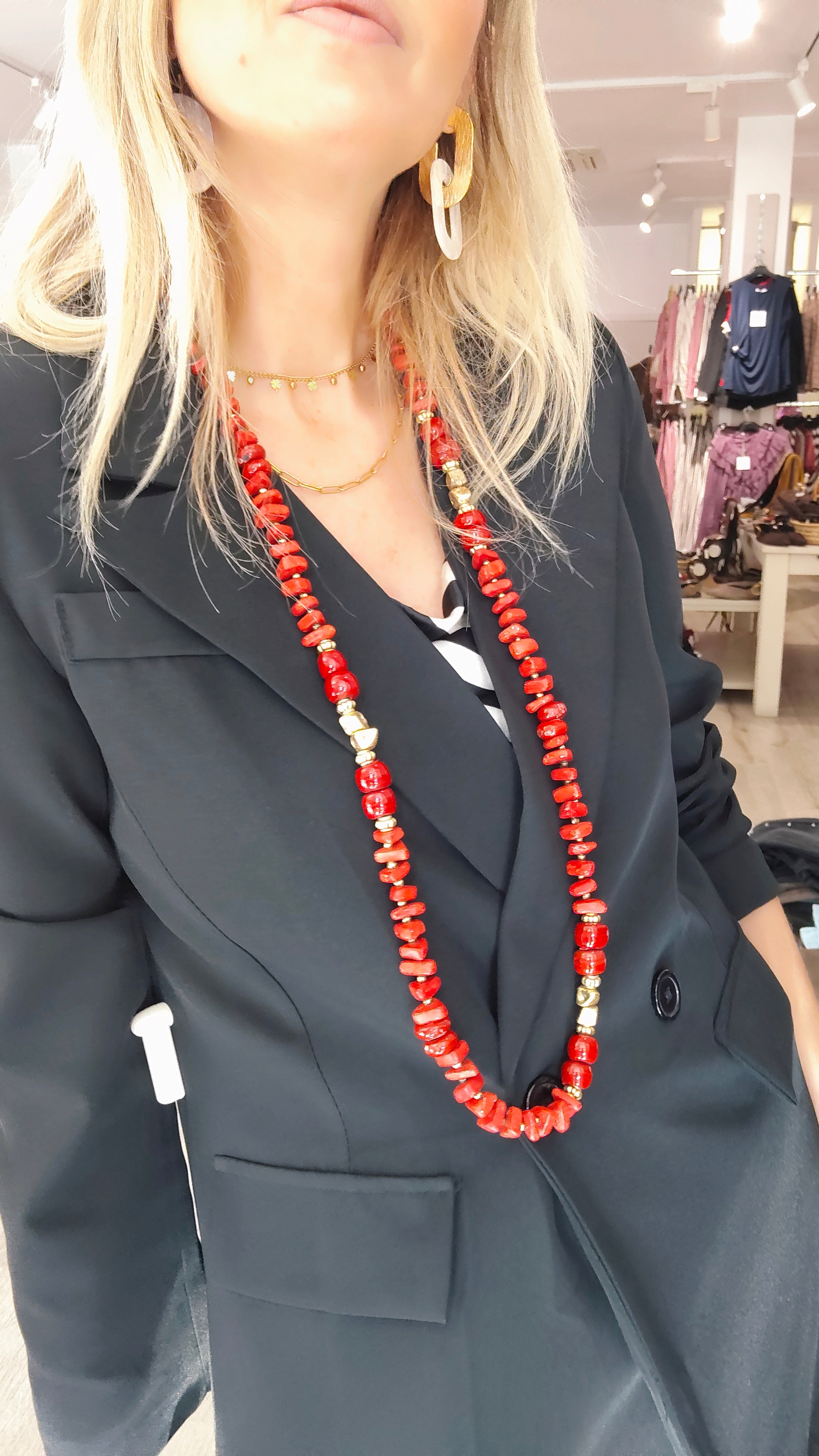 CHAQUETA CRUZADA NEGRA