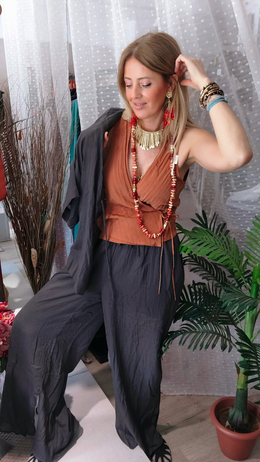 KIMONO/CHAQUETA MARRÓN