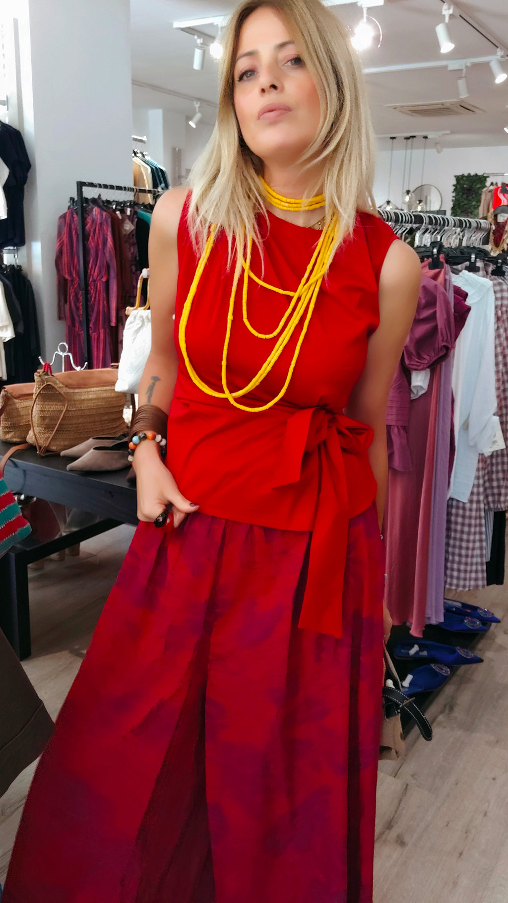TOP LAZO ROJO