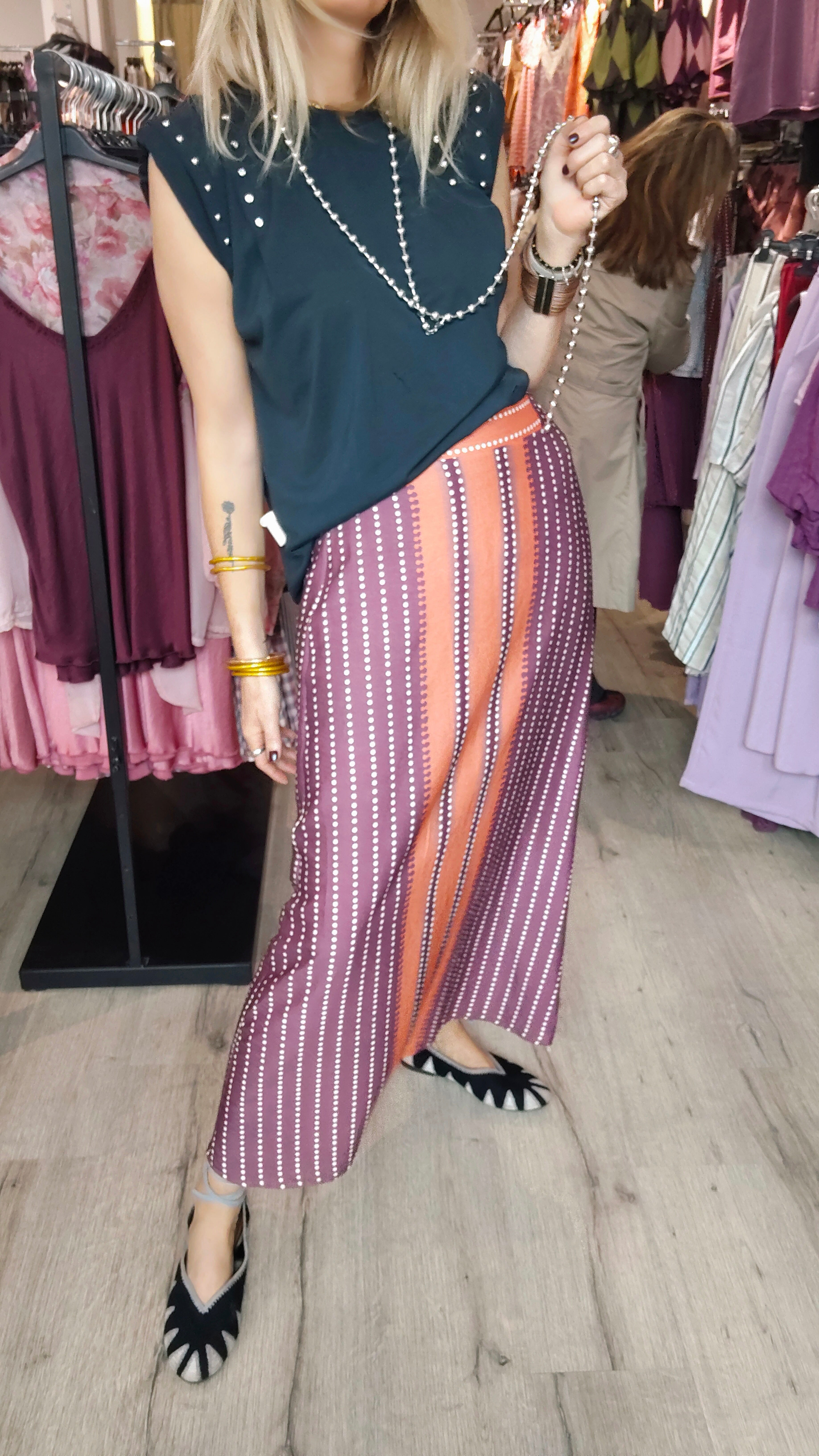 Falda Larga Boho "Ethnic Stripes