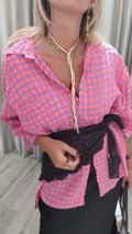 CAMISA OVERSIZE TEXTURA VICHY