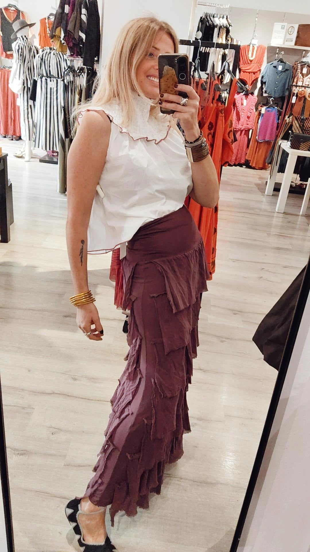 FALDA BOHO VOLANTES