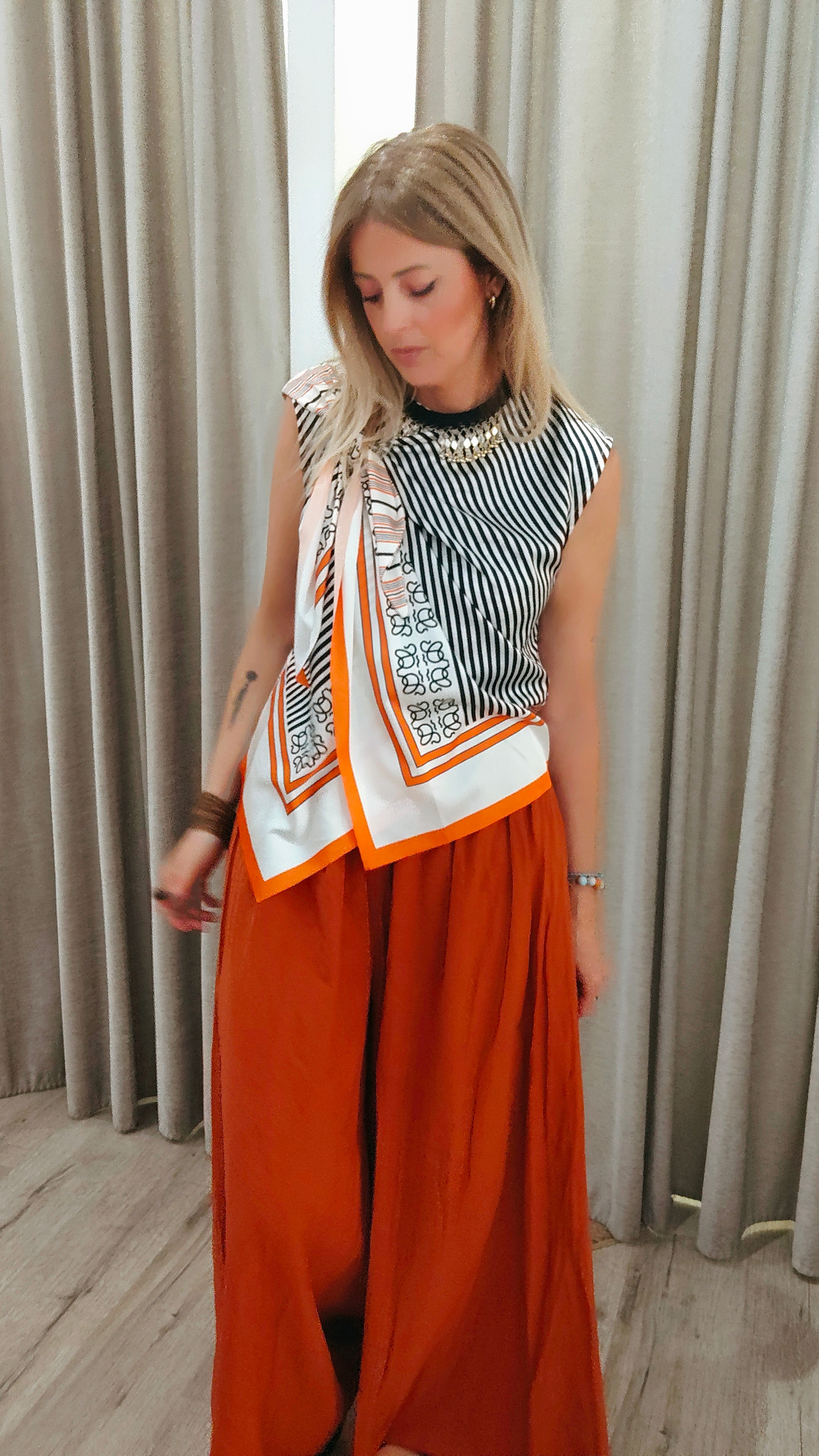 TOP SATINADO RAYAS
