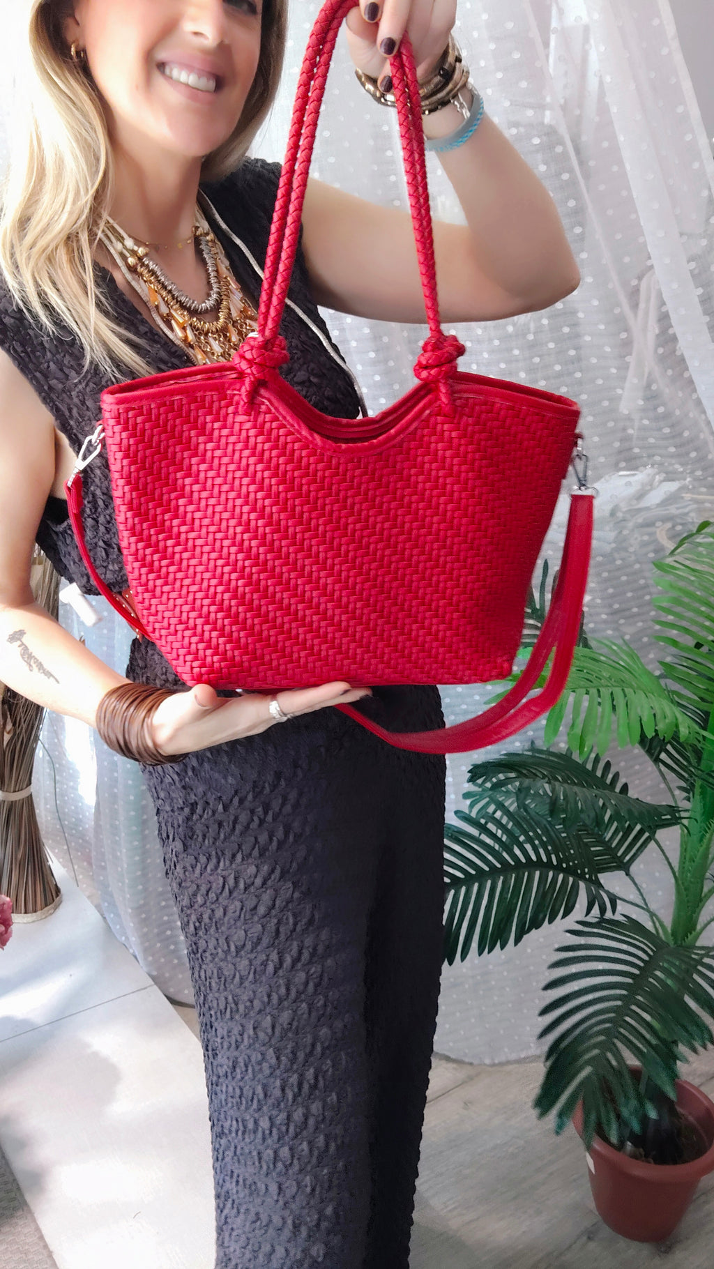 Bolso Tote de Cuerda Trenzada