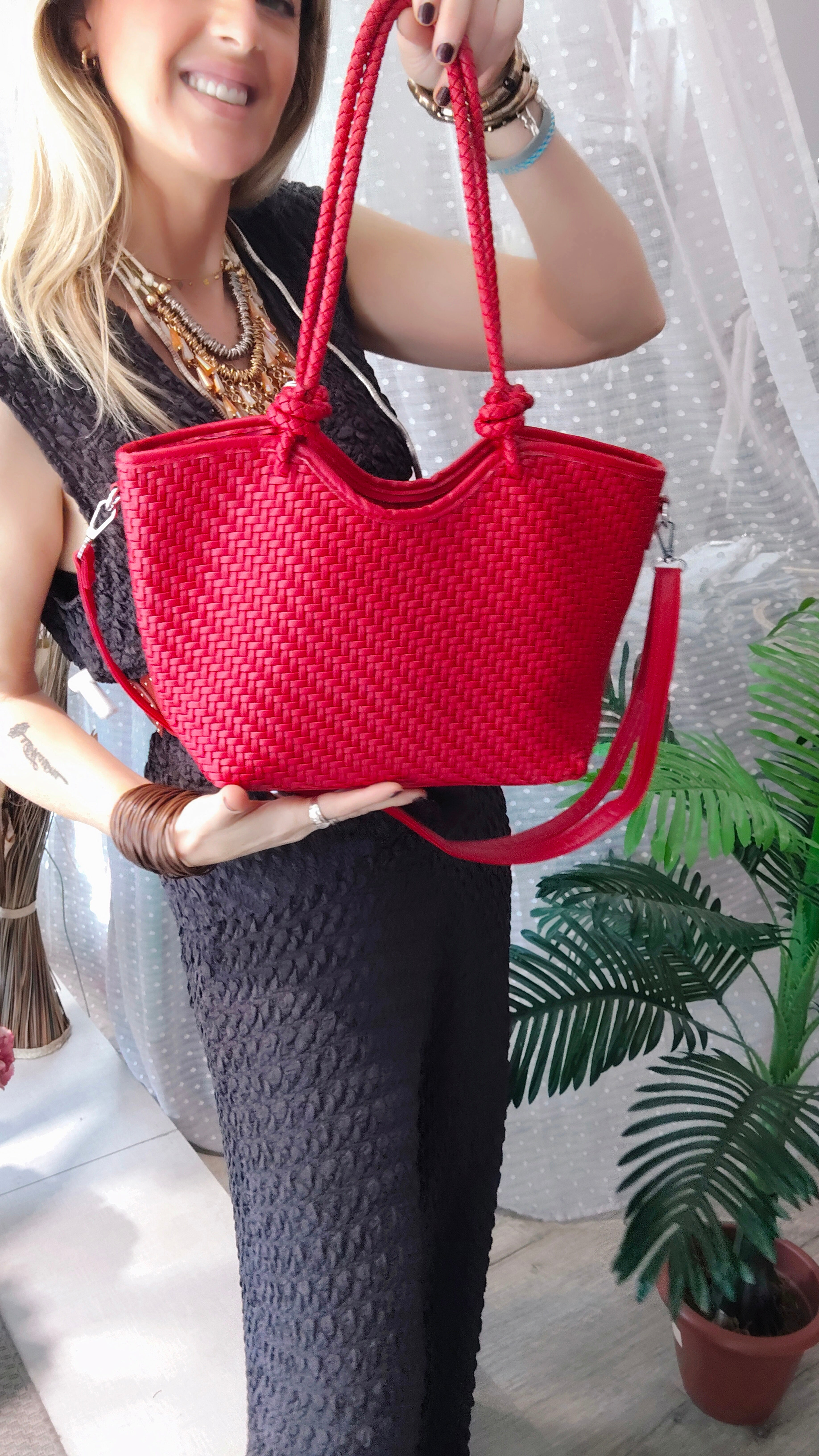 Bolso Tote de Cuerda Trenzada