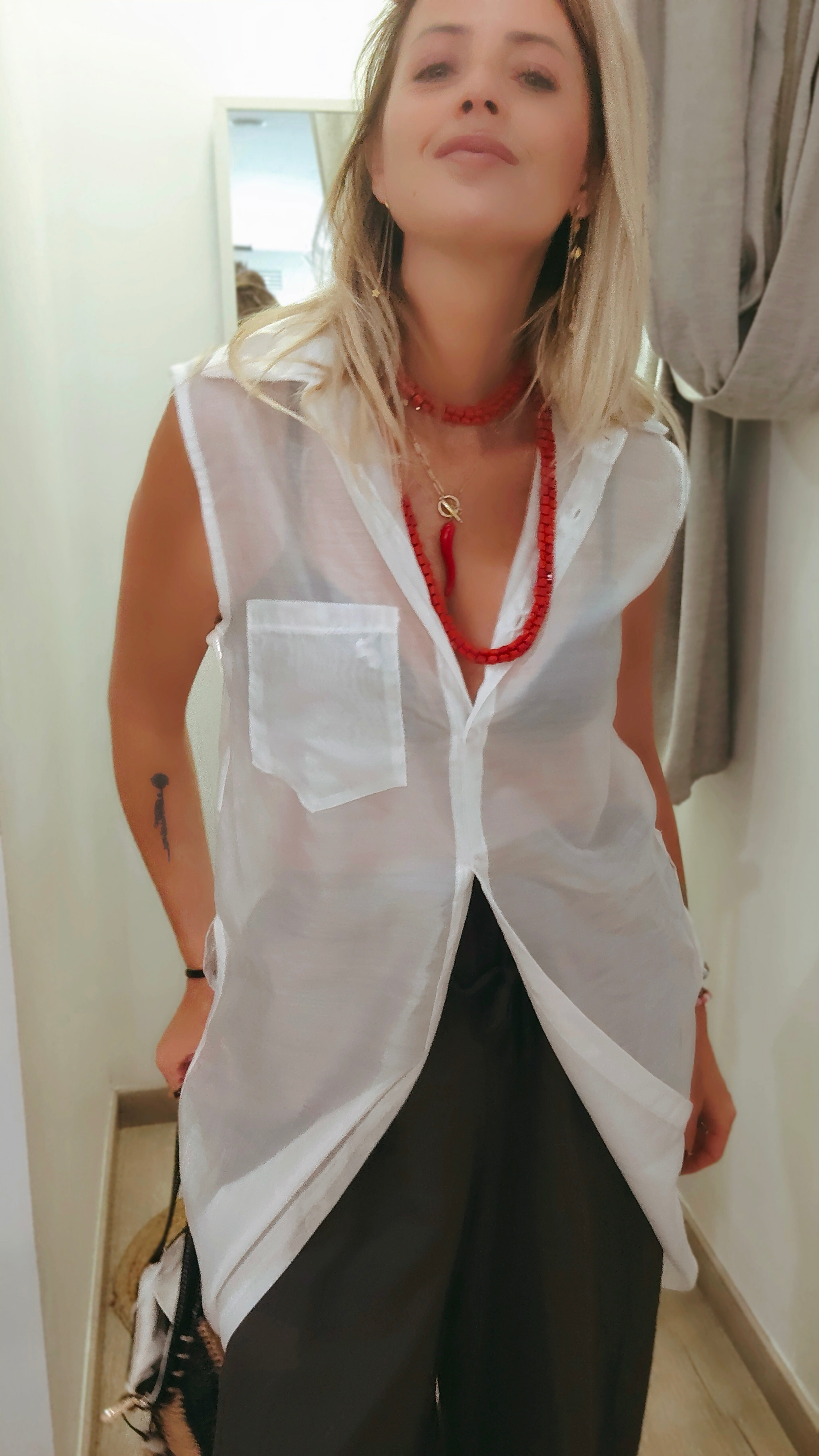 CAMISA SEMITRANSPARENTE