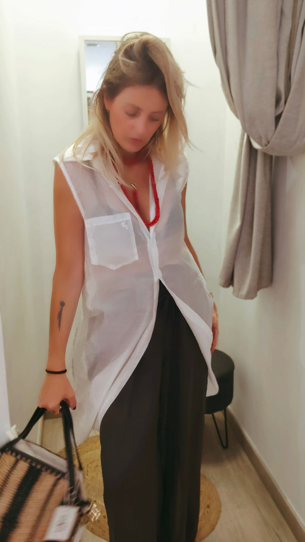 CAMISA SEMITRANSPARENTE