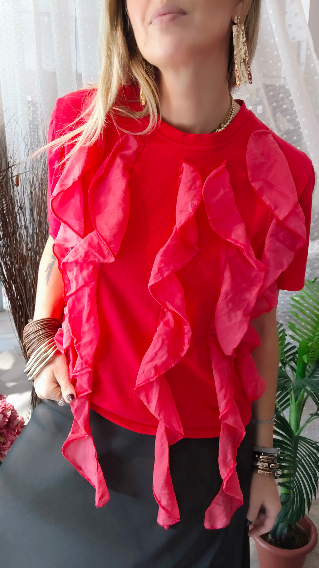 CAMISETA LAZO ROJA