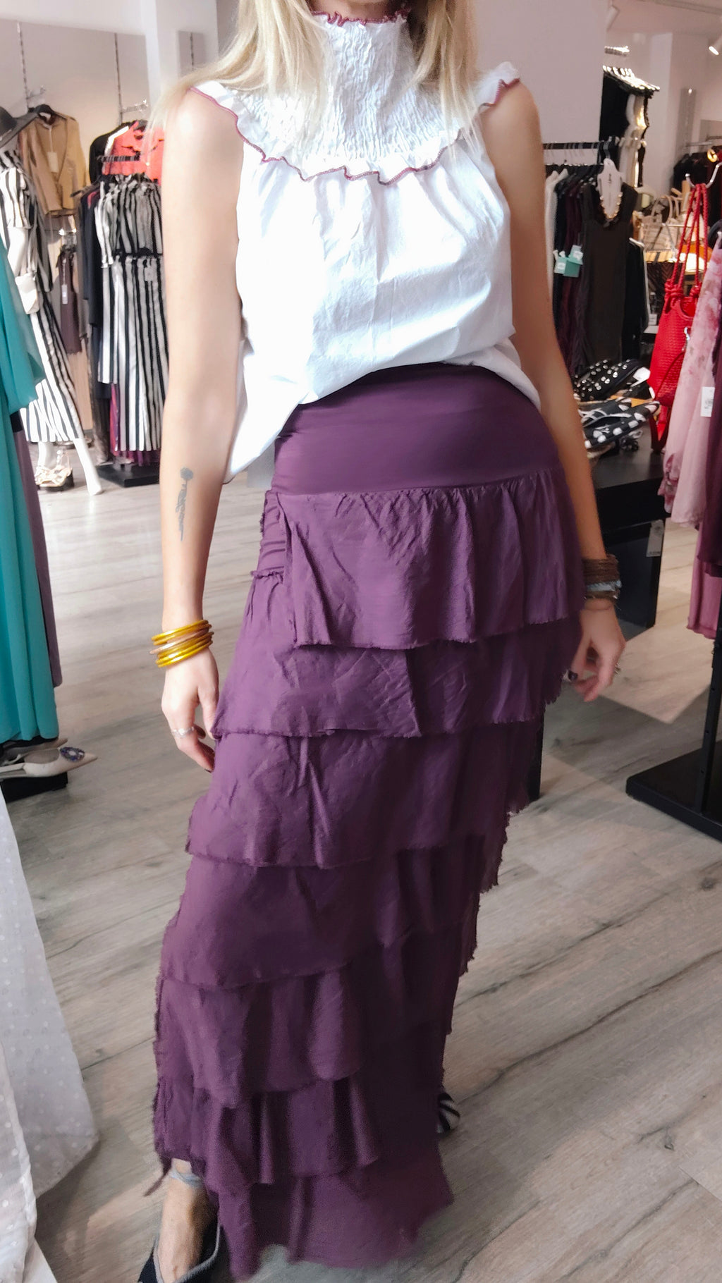 FALDA BOHO VOLANTES