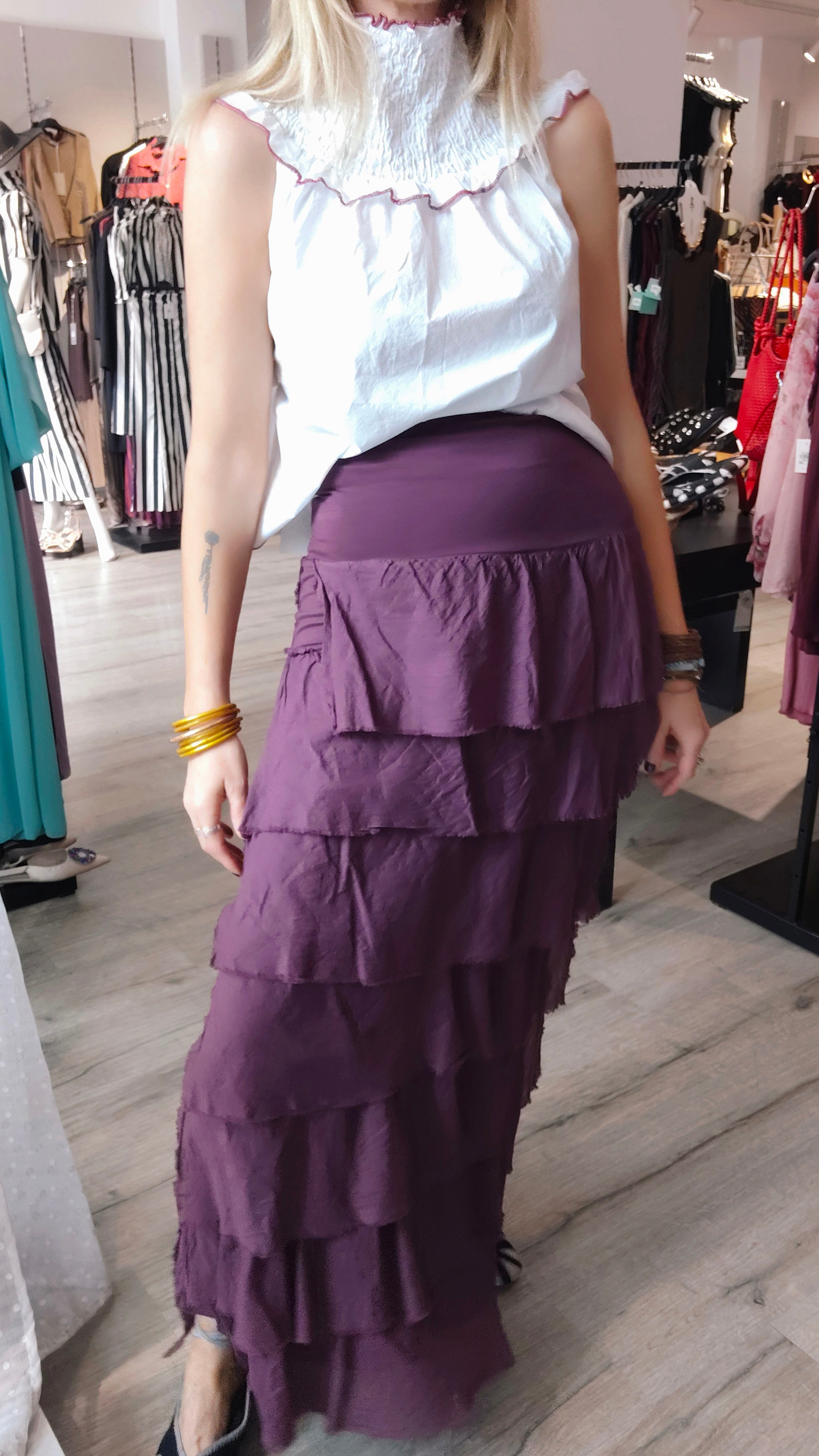FALDA BOHO VOLANTES