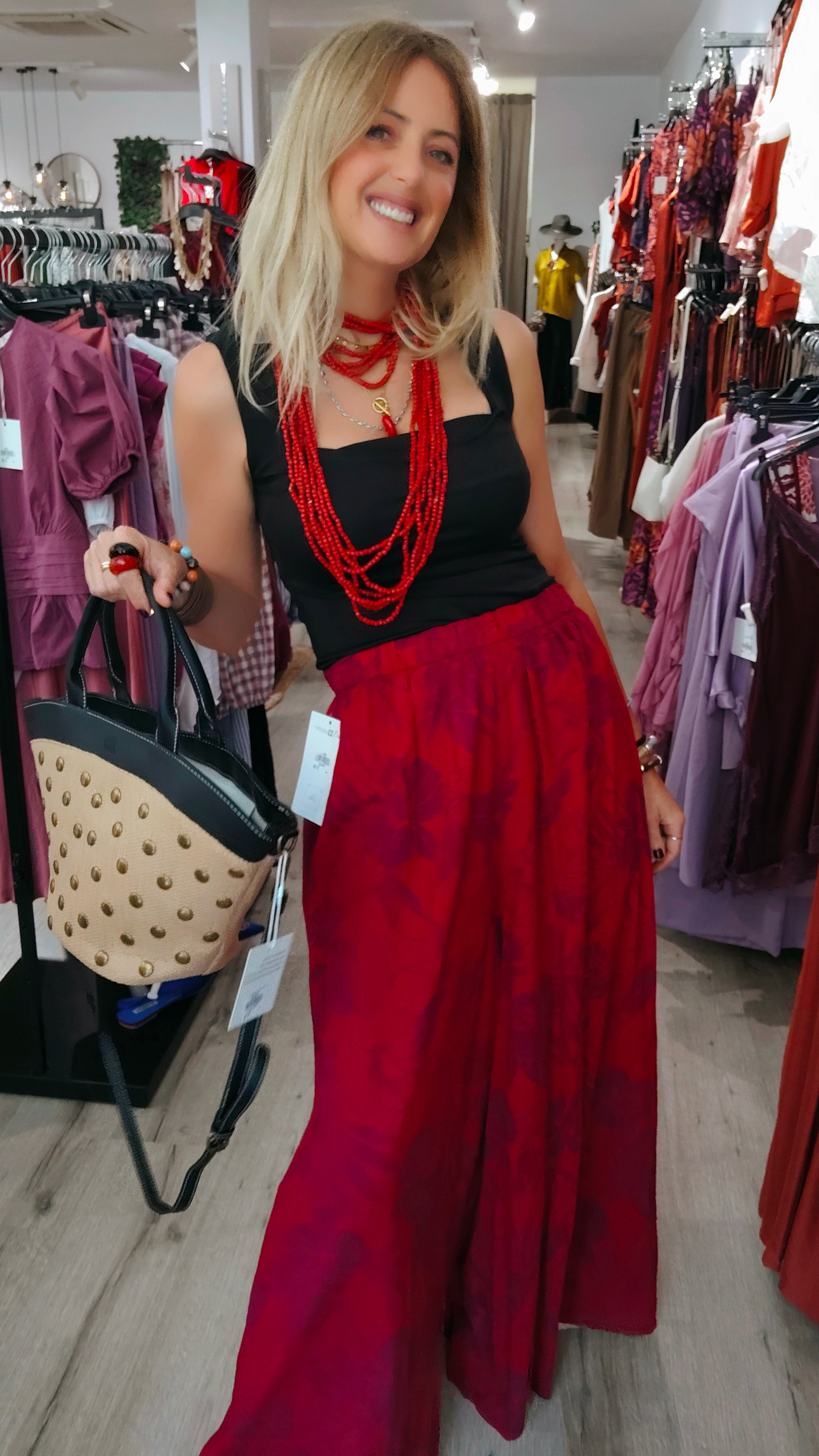 PANTALÓN PALAZZO ROJO