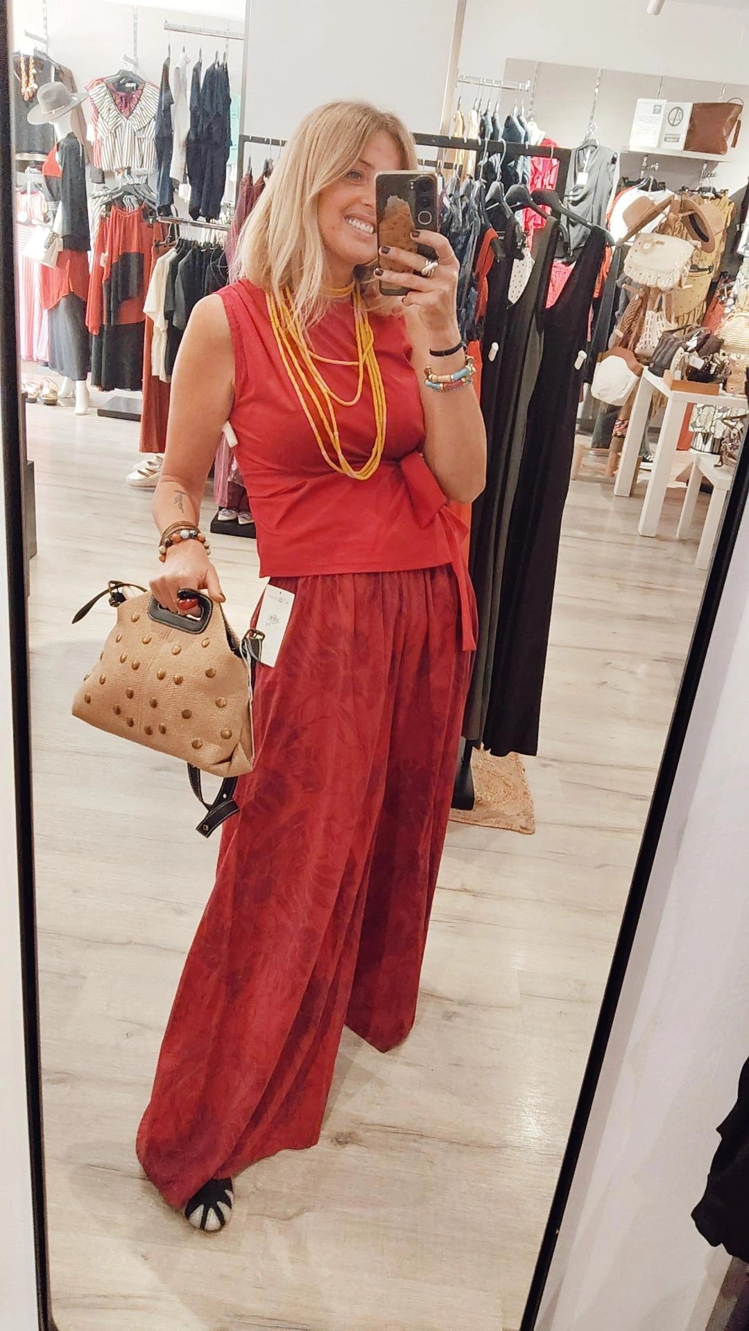 PANTALÓN PALAZZO ROJO