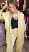 PANTALON SATEN AMARILLO SUAVE