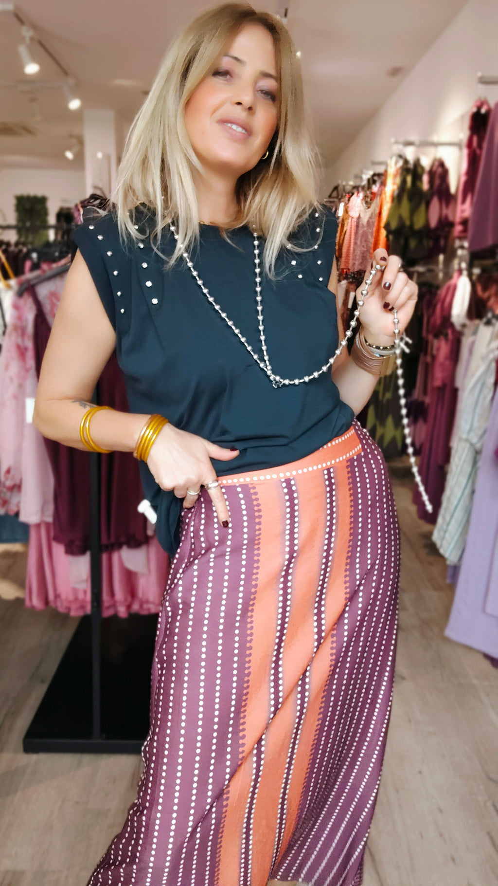 Falda Larga Boho "Ethnic Stripes