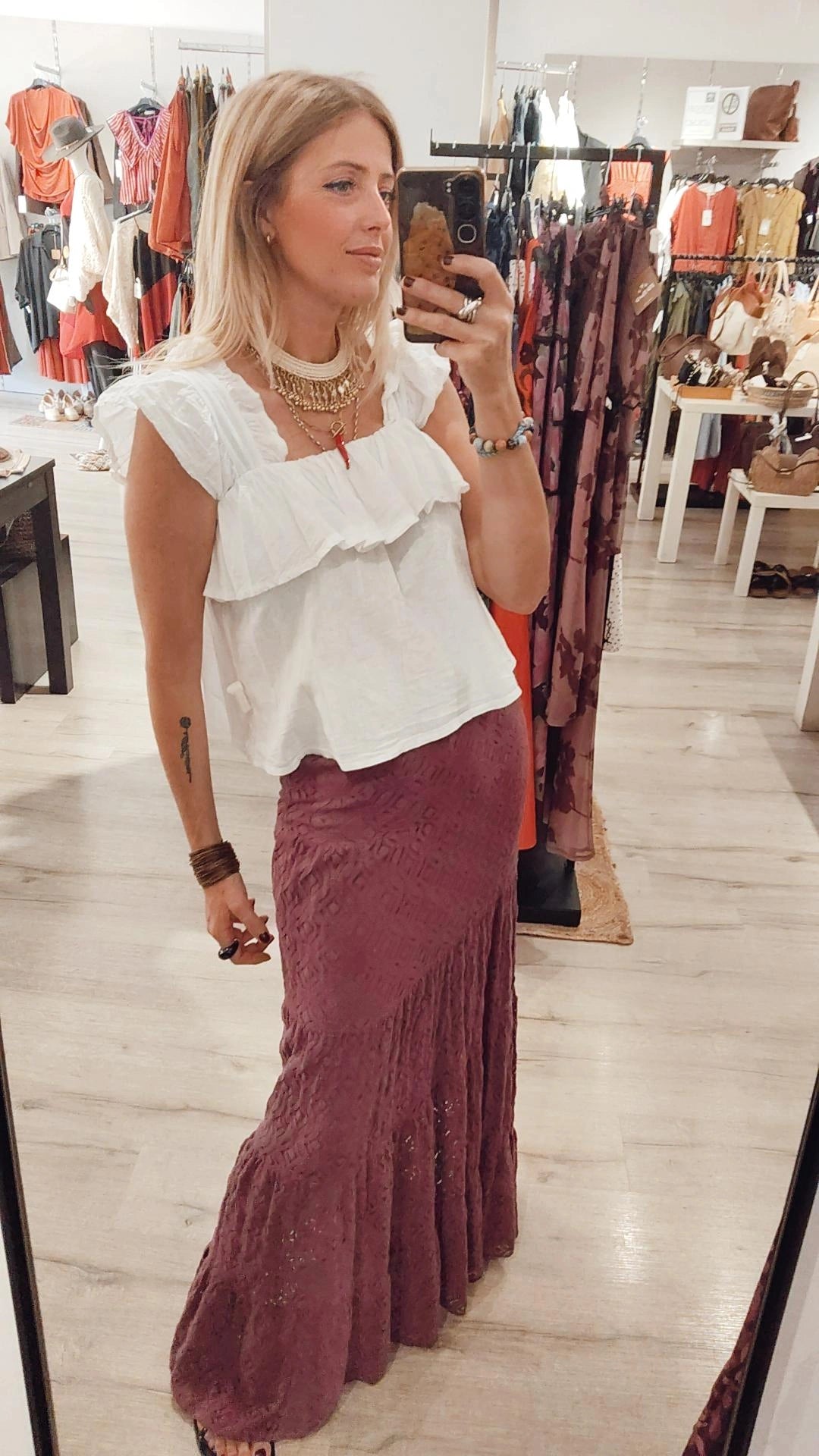 BLUSA BLANCA FRUNCES