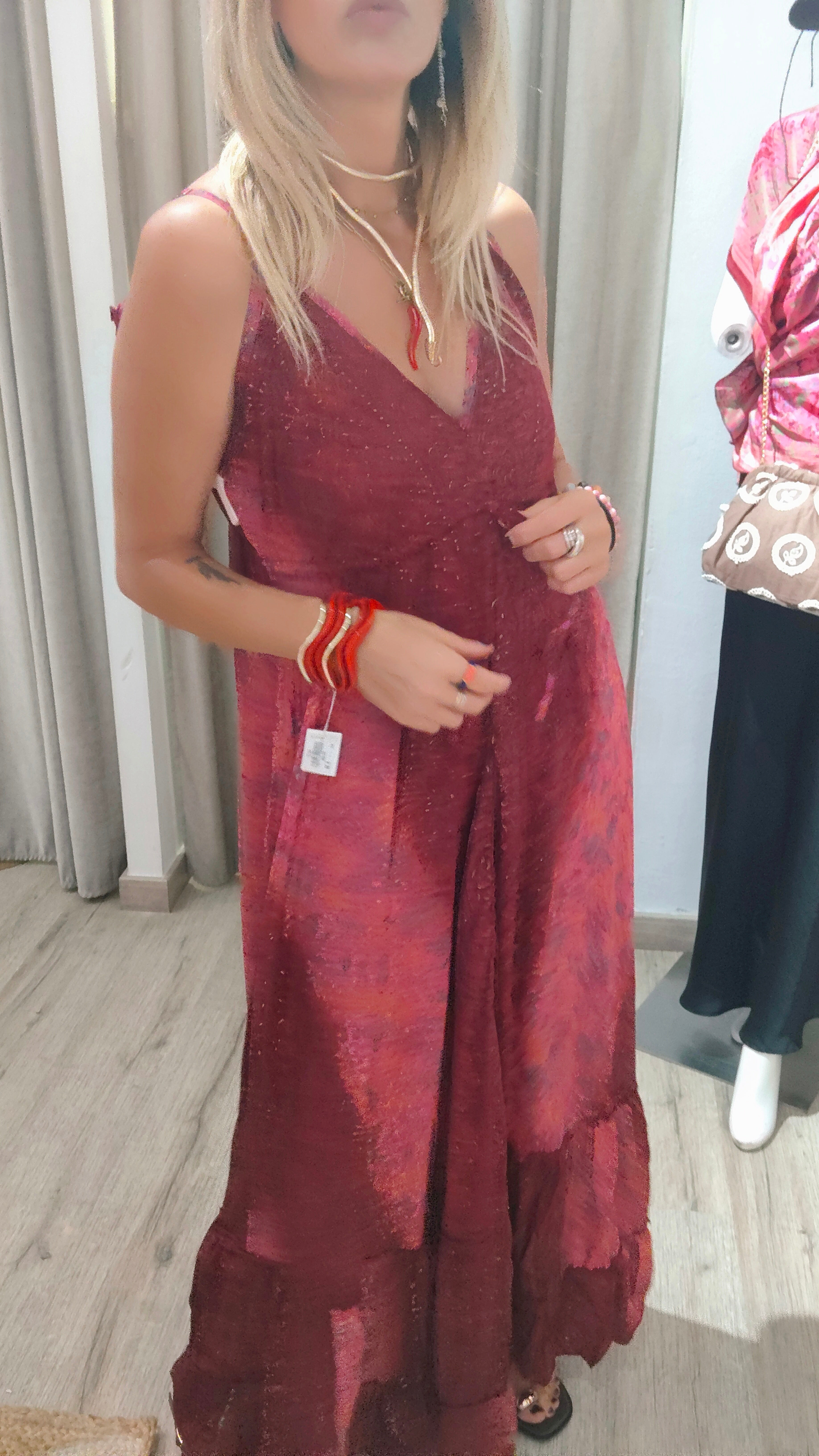 VESTIDO MAXI ESTAMPADO VOLANTE