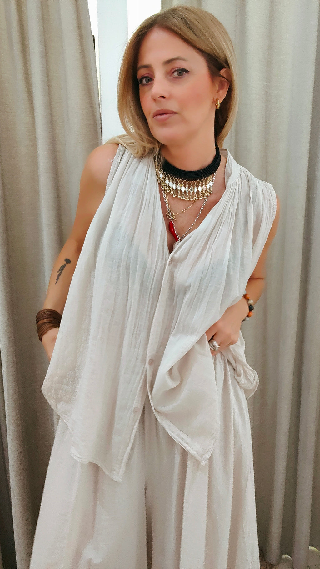 CAMISA VIVI BEIGE