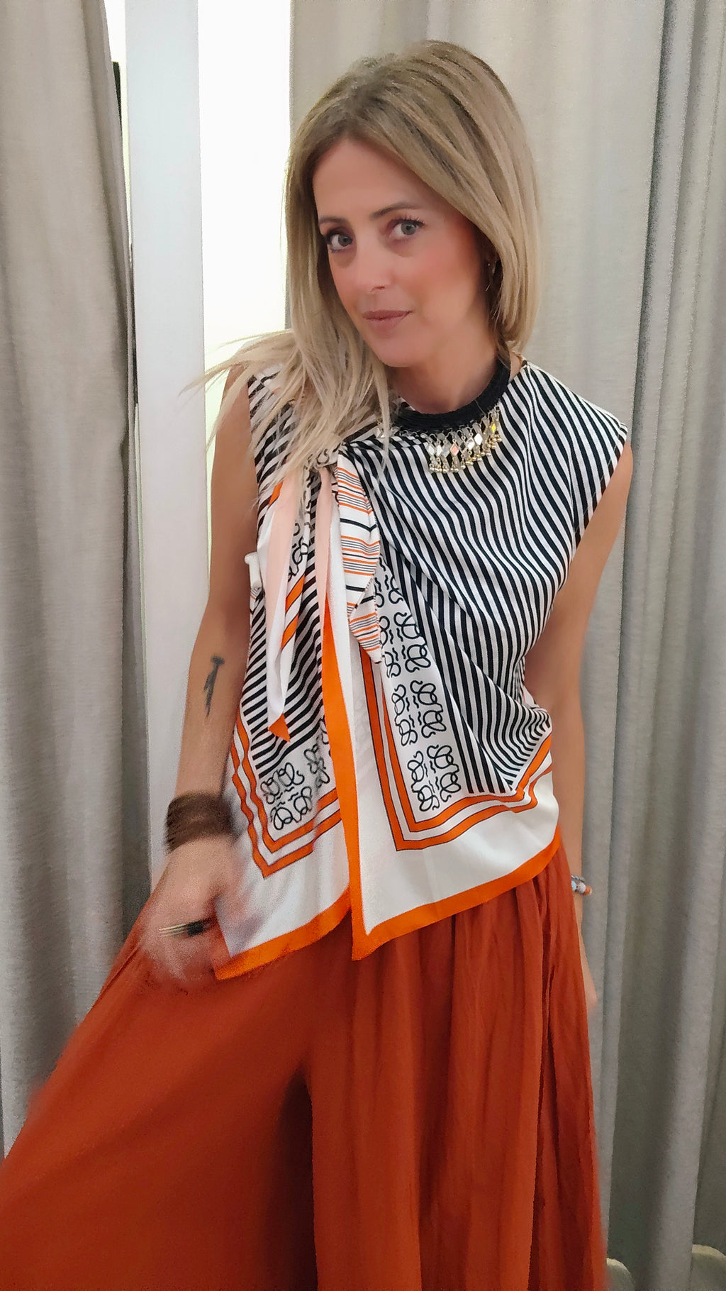 TOP SATINADO RAYAS