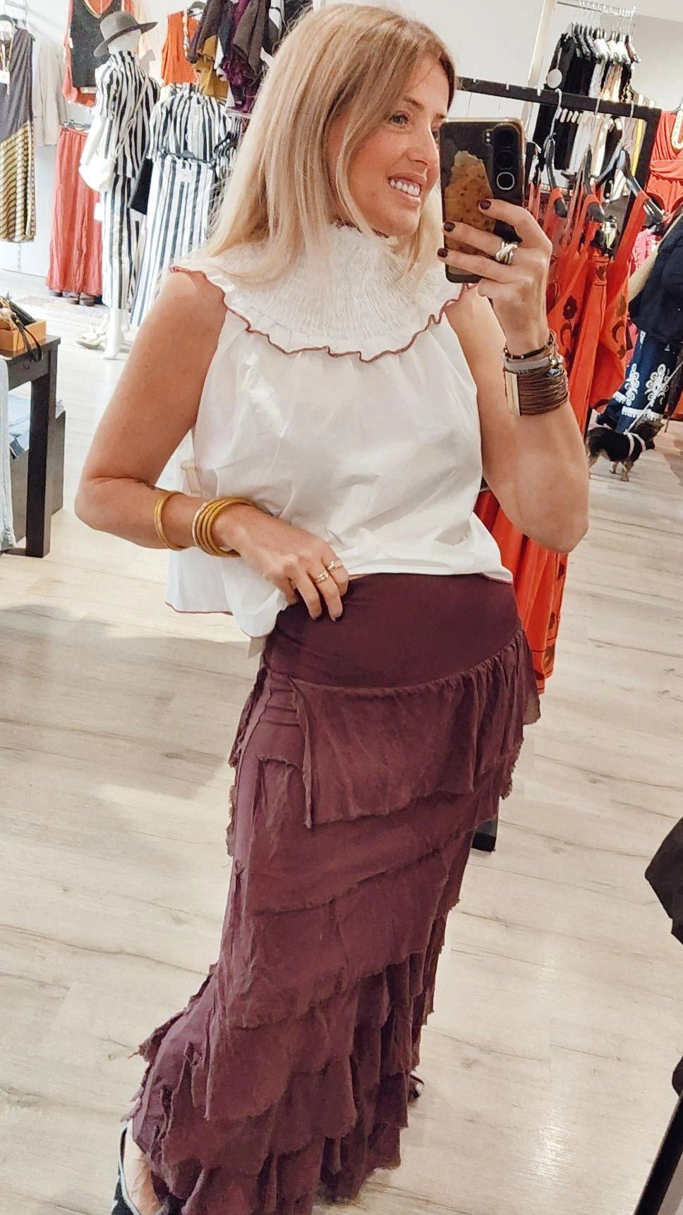 FALDA BOHO VOLANTES