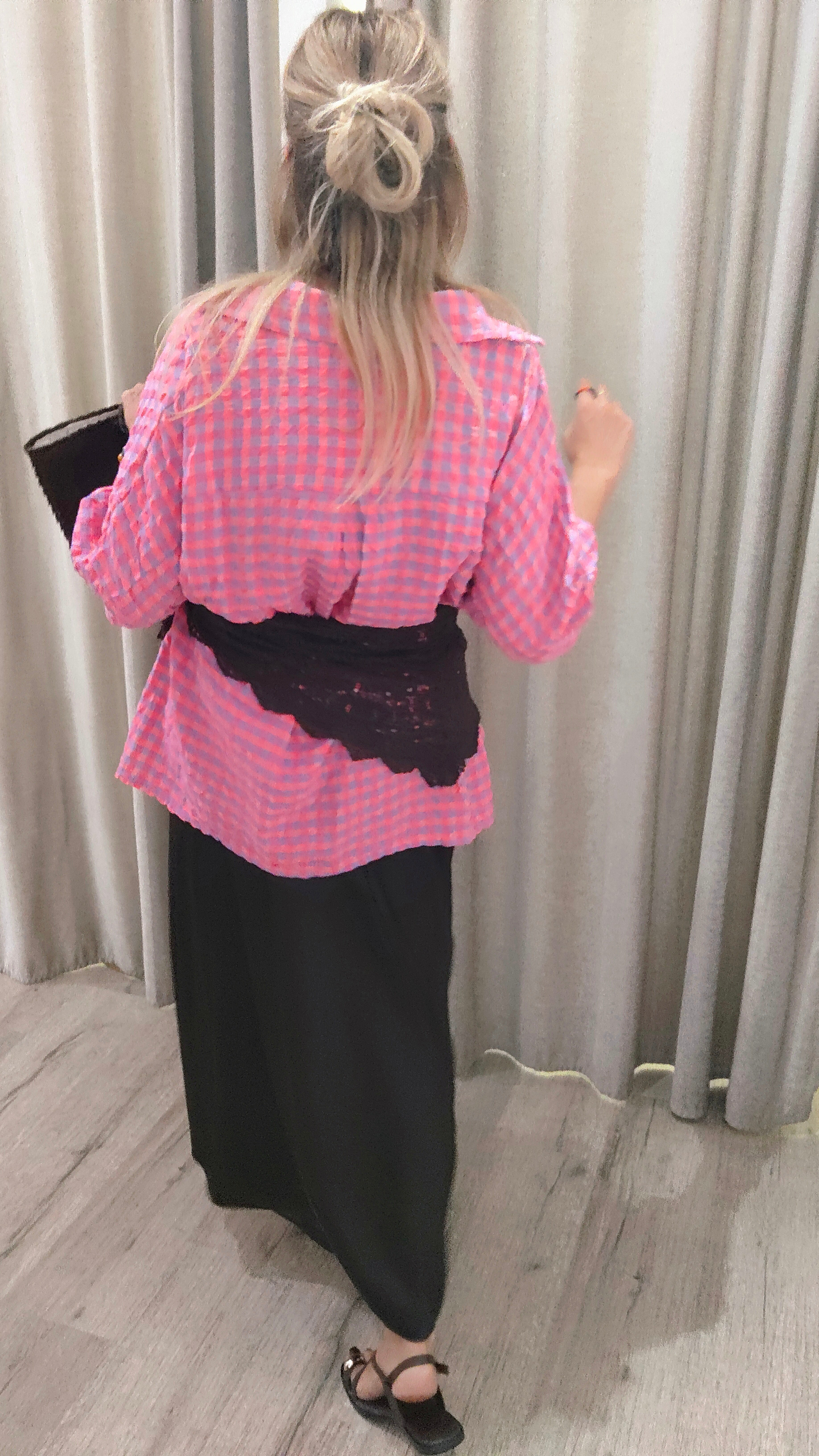 CAMISA OVERSIZE TEXTURA VICHY