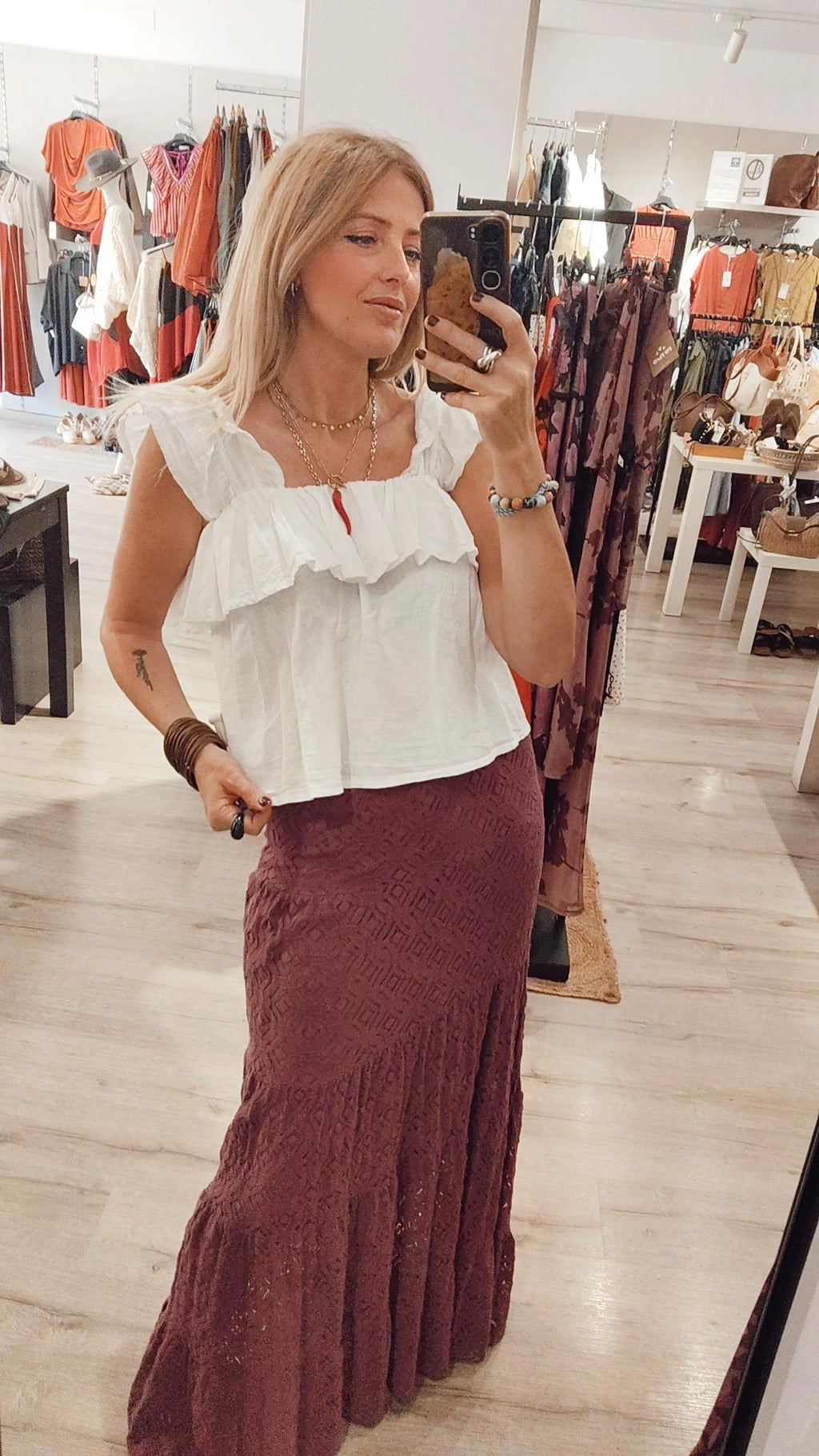 BLUSA BLANCA FRUNCES